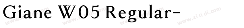 Giane W05 Regular字体转换